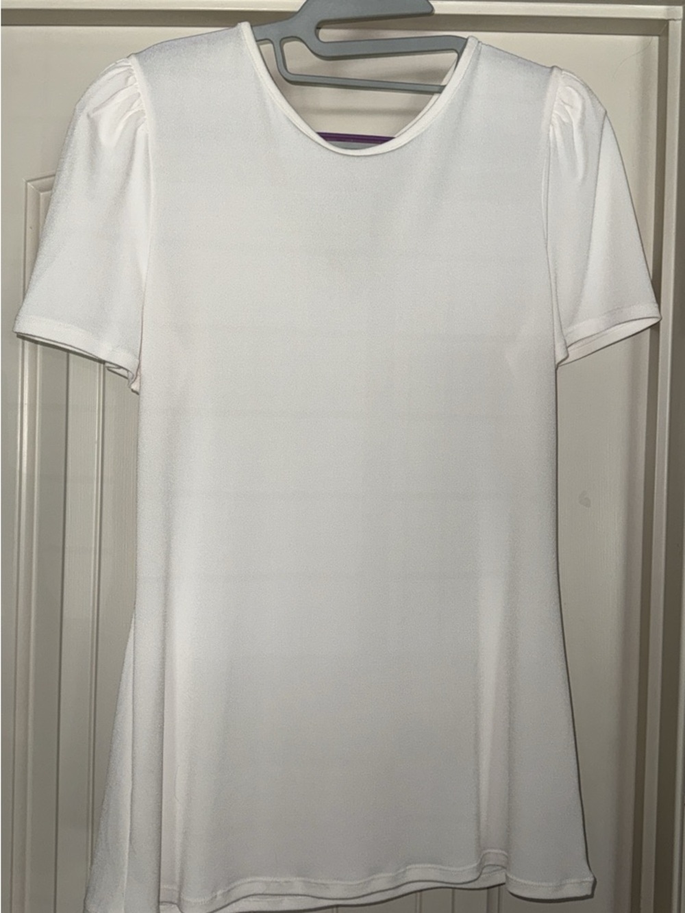 Simple White Short Sleeve Top